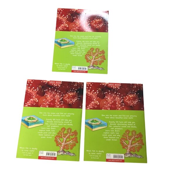 100 Facts Coral Reef Paperback Book Bundle Miles Kelly Children’s Educational Bo - Picture 2 of 9